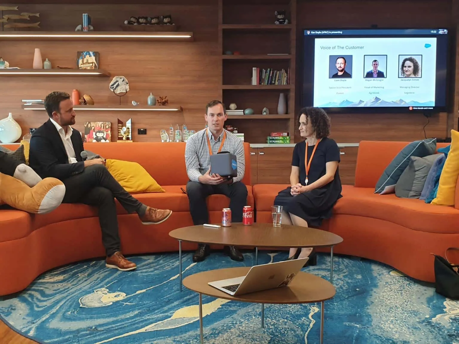 Regan McGregor on a customer panel at Salesforce
