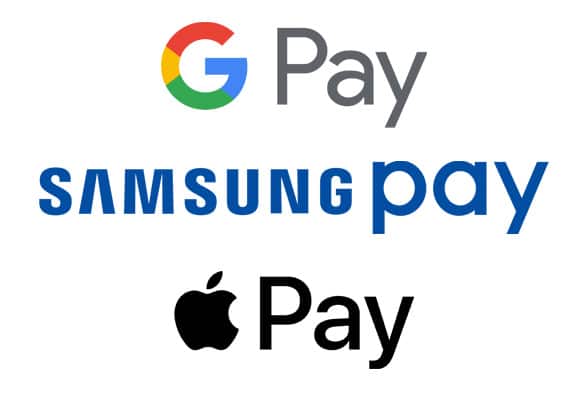 Google pay apple pay and samsung pay